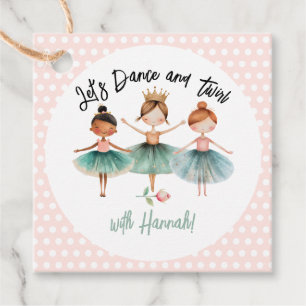Étiquettes Cadeau Ballerina Ballet fille d'anniversaire