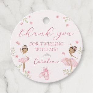 Étiquettes Cadeau Ballerina rose Ballet Anniversaire Fête Favoriser