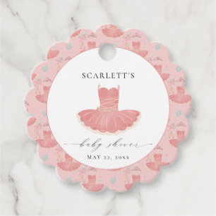 Étiquettes Cadeau Ballerina Tutu Bébé Rose mignonne Baby shower fill