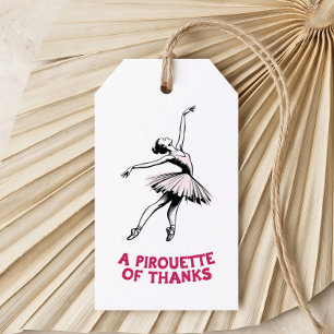 Étiquettes-cadeau Ballerine Une Pirouette de Remerciements Favori de