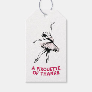 Étiquettes-cadeau Ballerine Une Pirouette de Remerciements Favori de