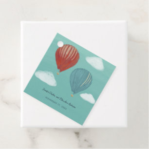 Étiquettes Cadeau Ballons à air chaud peint Mariage personnalisé