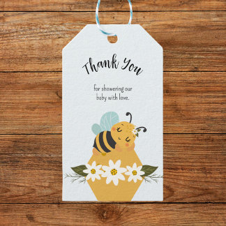 Étiquettes-cadeau Ballotin Baby shower à thème abeille