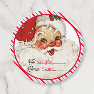Étiquettes Cadeau Bande Festive Du Cadeau Père Noël
