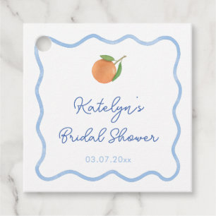 Étiquettes Cadeau Baño de mariage Boho Vague Citron Principal