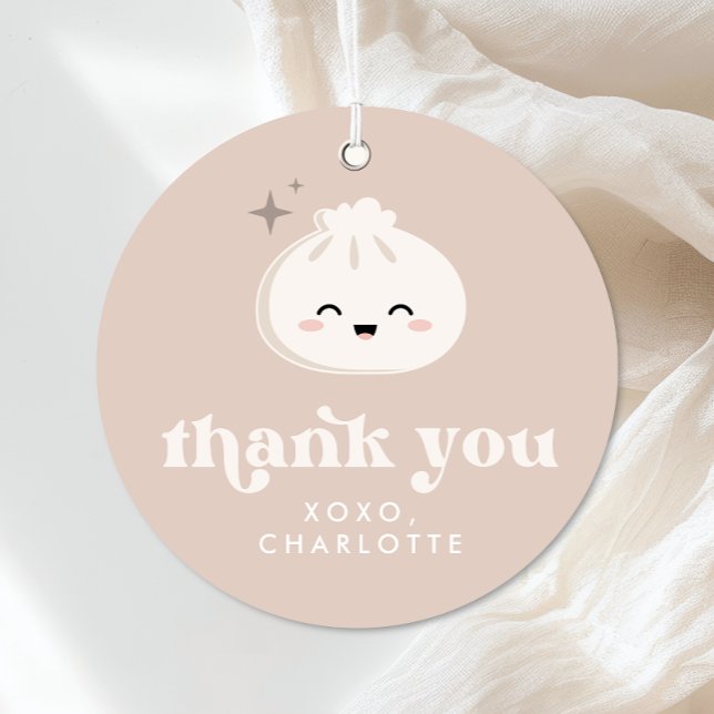 Étiquettes Cadeau Bao Dim Sum Favoriser les balises Little Dumpling  (Créateur téléchargé)