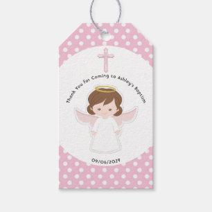 Étiquettes-cadeau Baptême d'ange doux Merci de la première communion