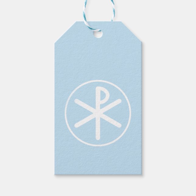 Étiquettes-cadeau Baptême de chi-rho (Devant)