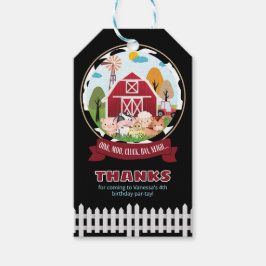 Étiquettes-cadeau Barnyard Birthday Favoriser Tags