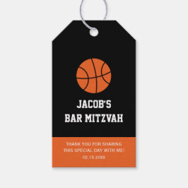 Étiquettes-cadeau Barre de basket Mitzvah
