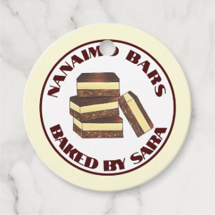 Étiquettes Cadeau Bars De Nanaimo Boulangerie Maison Fabriquée Par