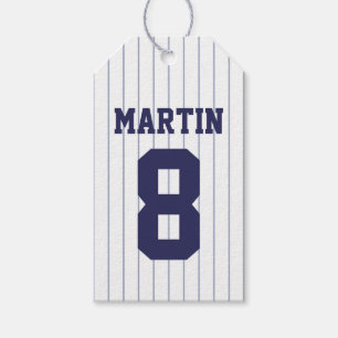 Étiquettes-cadeau Baseball Jersey - Sports Thème Anniversaire