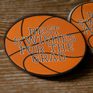 Étiquettes Cadeau Basketball Graduation Party Guestbook