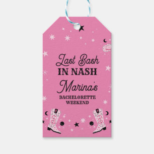 Étiquettes-cadeau Bassin rose Dernier à Nash Nashville Bachelorette