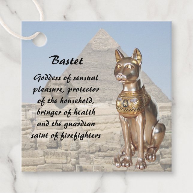 Étiquettes Cadeau Bastet en Egypte (Devant)