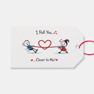 Étiquettes-cadeau Bataille d'amour de bonhomme allumette