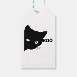 Étiquettes-cadeau Bateau à chat noir Chats cadeaux Halloween