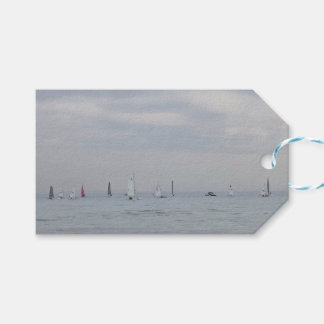 Étiquettes-cadeau Bateaux de course de yacht en ligne