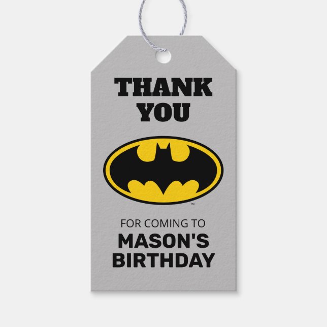 Étiquettes-cadeau Batman - Gotham City Merci pour la faveur (Devant)