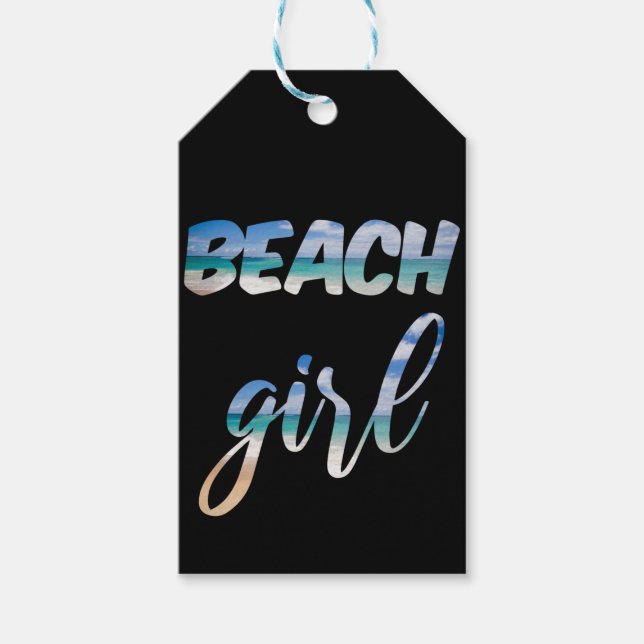 Étiquettes-cadeau Beach Girl (Devant)