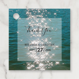 Étiquettes Cadeau Beach Sea Water Sparkings Cadeau Mariage
