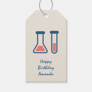 Étiquettes-cadeau Beaker & Test Tube Science Thème Anniversaire
