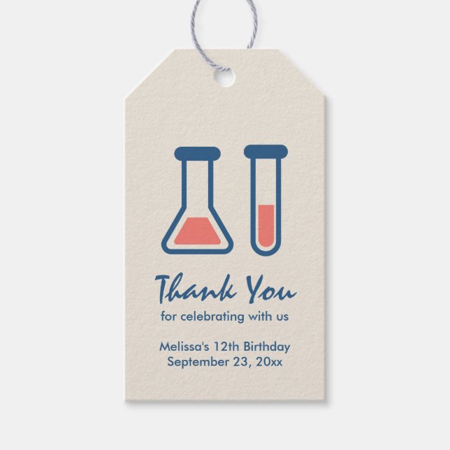 Étiquettes-cadeau Beaker & Test Tube Science Themed (Devant)