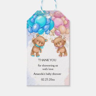 Étiquettes-cadeau Bear Baby shower Merci Tags cadeaux