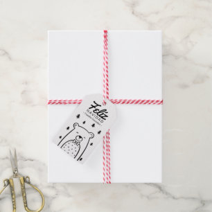 Étiquettes-cadeau Bear in Forest Feliz Navidad Tags cadeaux