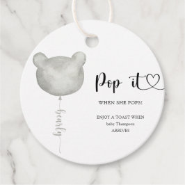 Étiquettes Cadeau Bear Pop it quand elle popote baby shower