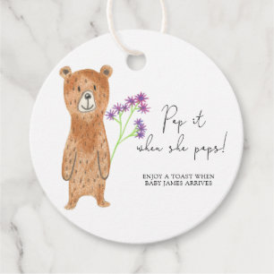 Étiquettes Cadeau Bear Pop it quand elle popote baby shower