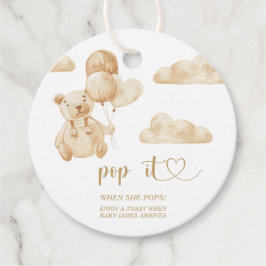 Étiquettes Cadeau Bear Pop it quand elle popote baby shower