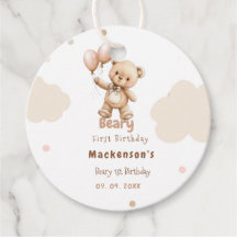 Beary First Balloon Boy 1st Birthday Teddy Bear
