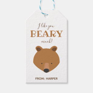 Étiquettes-cadeau Beary Many Bear Classroom Valentine