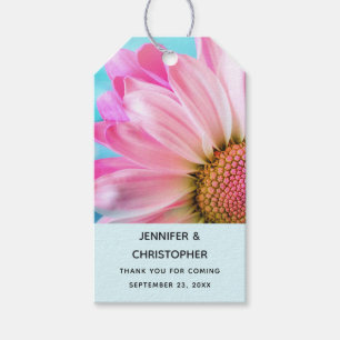 Étiquettes-cadeau Beau Mariage photo Pink Flower Up