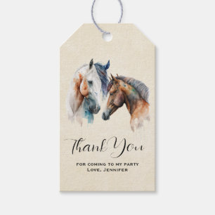 Étiquettes-cadeau Beaux Chevaux Western Boho Party Merci