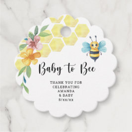 Étiquettes Cadeau Bébé à abeille