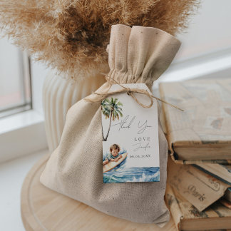 Étiquettes-cadeau Bébé à bord, Baby shower de surf