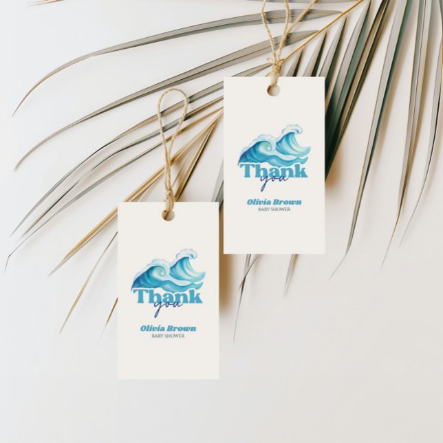 Étiquettes-cadeau Bébé à bord Merci Baby shower (Créateur téléchargé)