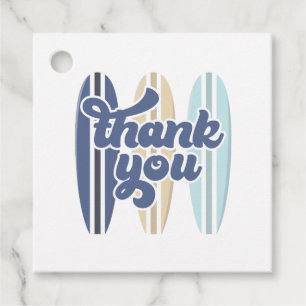 Étiquettes Cadeau Bébé à bord Planche de surf Baby Shower Merci