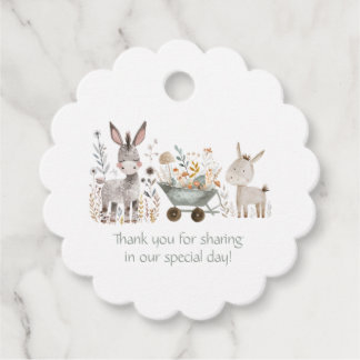 Étiquettes Cadeau Bébé Âne Baby Shower | 
