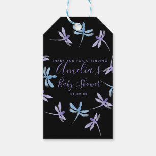Étiquettes-cadeau Bébé arrive - Libellules Peintes à la Main