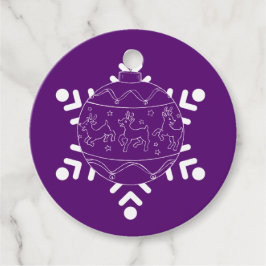 Étiquettes Cadeau Bébé de minuit Reindeer