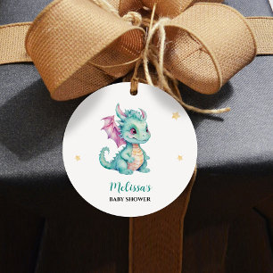 Étiquettes Cadeau Bébé Dragon Mignon