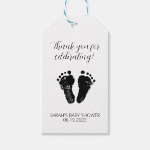 Étiquettes-cadeau Bébé Empreintes Cadeau et Favoriser Tags