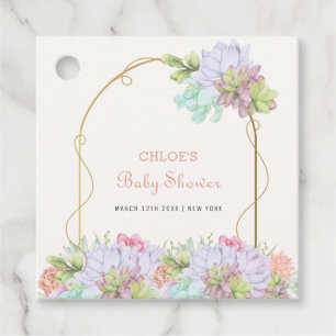 Étiquettes Cadeau Bébé En Fleur Boho Arch Baby shower Cactus