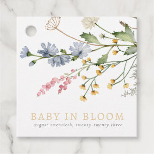 Étiquettes Cadeau Bébé en Fleur Fleur sauvage de printemps Bouquet f
