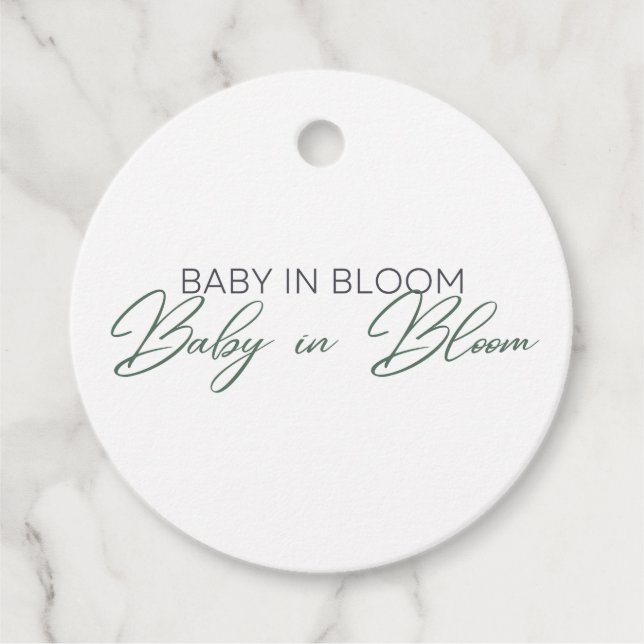 Étiquettes Cadeau Bébé en fleur - Le souffle du bébé (Devant)