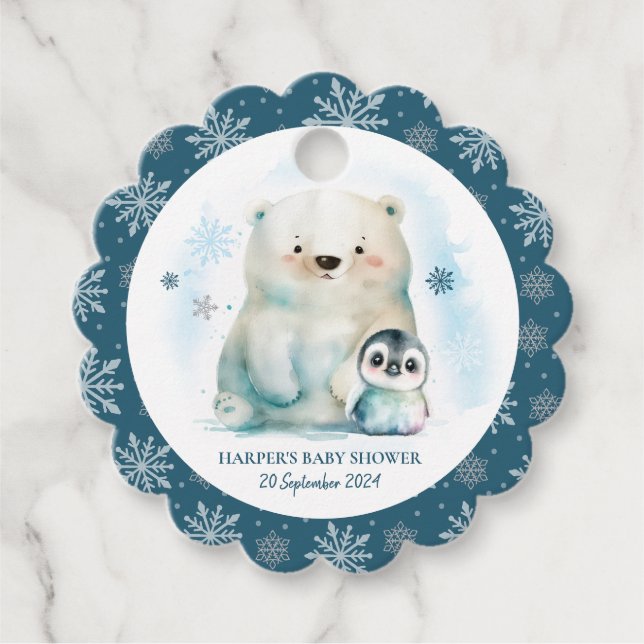 Étiquettes Cadeau Bébé Il fait froid dehors (Devant)