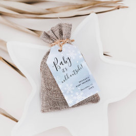 Étiquettes-cadeau Bébé Il fait froid dehors Baby shower bleu Favour